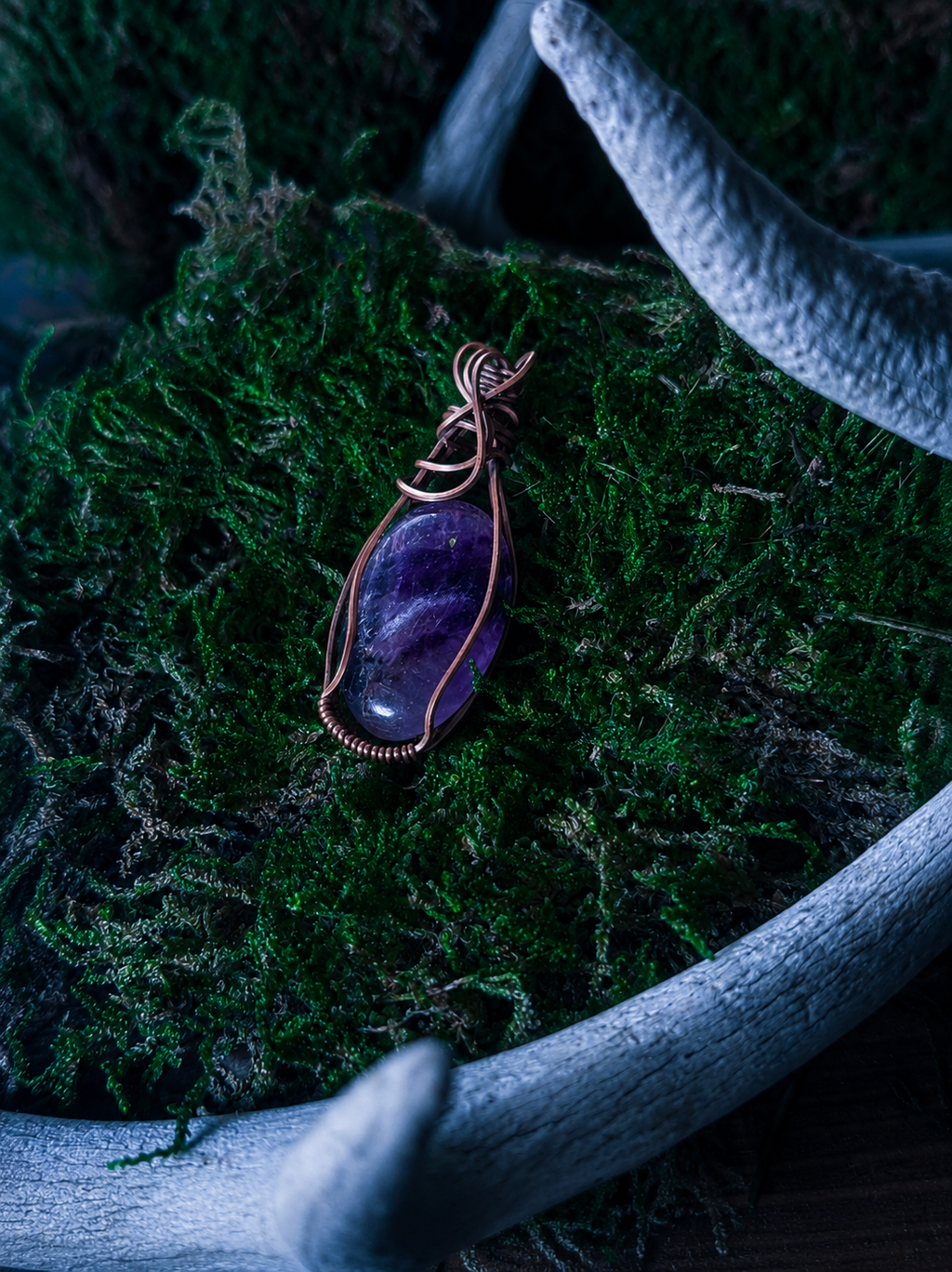 Amethyst Wirewrap Pendants
