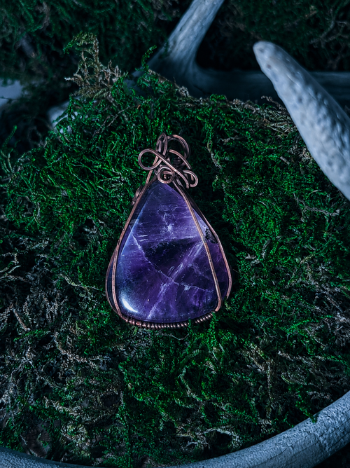Amethyst Wirewrap Pendants