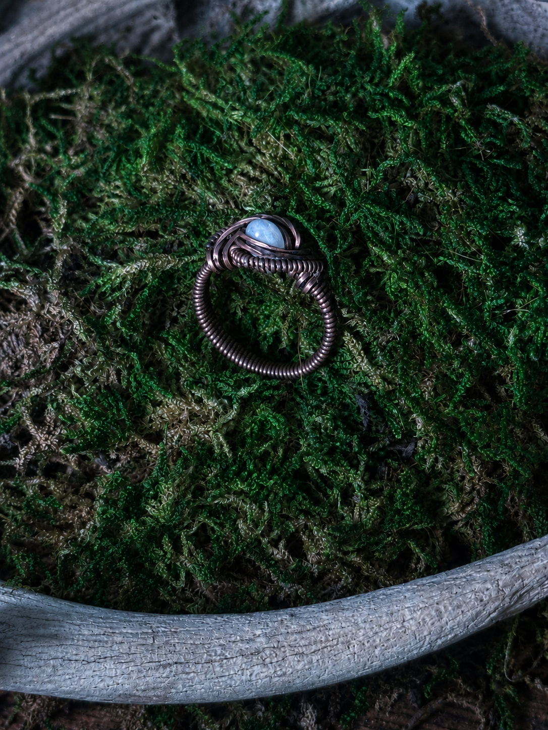 Moonstone Wirewrapped Ring